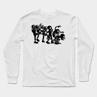 White Zombie Shiluet Long Sleeve T-Shirt